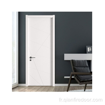 Porte intérieure coupe-feu moderne en PVC blanc